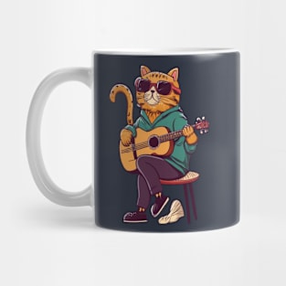 Drum n bass singing DJ Cat music T-shirt for Birthday Gift Mug